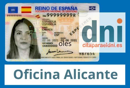 Información de la dirección, mapa y teléfono para obtener por primera vez el DNI y Pasaporte o para renovarlo en la Comisaría de Policía de Alicante en la provincia de Alicante/Alacant - Comunitat Valenciana
