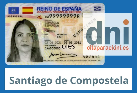 Información de la dirección, mapa y teléfono para obtener por primera vez el DNI o para renovarlo en la Comisaría de Policía de Santiago de Compostela en A Coruña