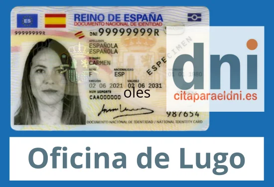Información de la dirección, mapa y teléfono para obtener por primera vez el DNI o para renovarlo en la Comisaría de Policía de Lugo en Lugo