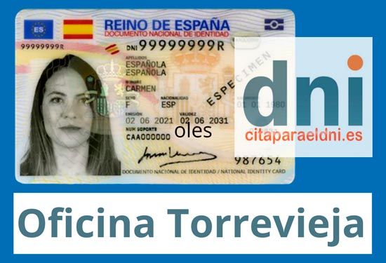 Información de la dirección, mapa y teléfono para obtener por primera vez el DNI y Pasaporte o para renovarlo en la Comisaría de Policía de Torrevieja en la provincia de Alicante/Alacant - Comunitat Valenciana