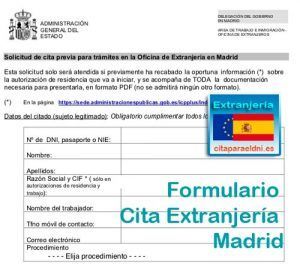 Cita Extranjer\u00eda Madrid - Cita para el DNI