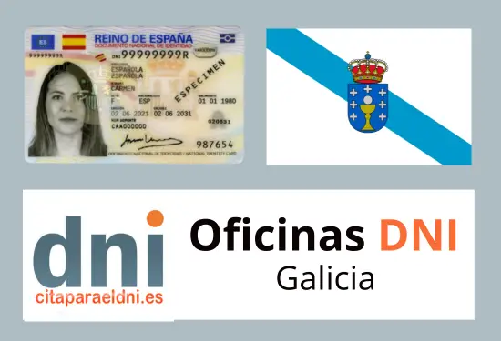 Lista de oficinas y Comisarías para DNI y Pasaporte de Galicia